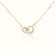 14K Gold Interlocking Circle Pendant Necklace