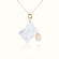 14K Gold Mother Mary Square Pendant Necklace