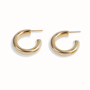 14K Gold Plated Vermeil Hoop Earrings