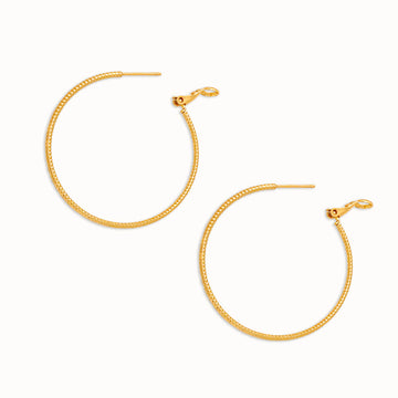 18K Gold Plated Hoop Earrings