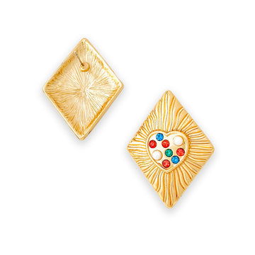 18K Gold Plated Vintage Geometric Earrings