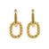 18K Gold Plated Vermeil Braided Oval Fusion Earrings