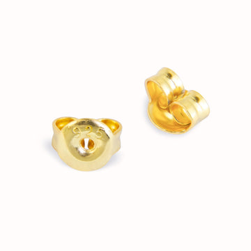 18K Gold Plated Vermeil Double Orb Cubic Stud Earrings