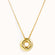 18K Gold Plated Vermeil Doughnut Pendant Necklace