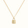 18K Gold Plated Vermeil Lock Of  Fate Pendant Necklace