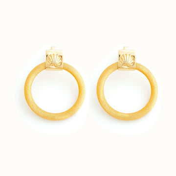 18K Gold Plated Vermeil Seashell Elegance Earrings