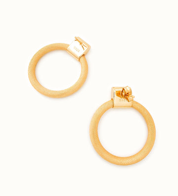 18K Gold Plated Vermeil Seashell Elegance Earrings