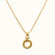 18K Gold Plated Vermeil Vintage Ring Pendant Necklace