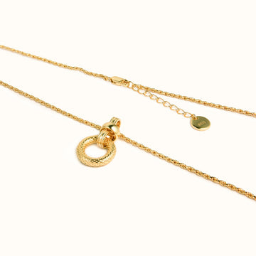 18K Gold Plated Vermeil Vintage Ring Pendant Necklace