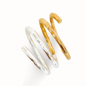 18K Gold Plated Vermeil Springs Ring