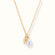 22K Gold Plated Vermeil Love & Pearl Necklace