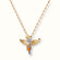 22K Gold Plated Vermeil Standing Cupid Pendant Necklace