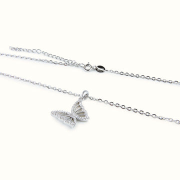 925 Sterling Silver Butterfly Pendant Necklace