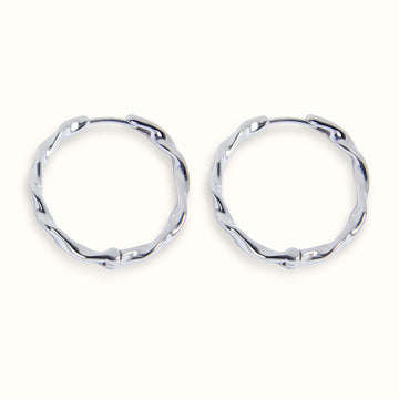 925 Sterling Silver Mobius Loop Earrings