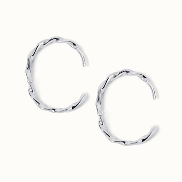 925 Sterling Silver Mobius Loop Earrings