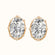 9k Gold Pigeon Egg-Shaped Stud Earrings