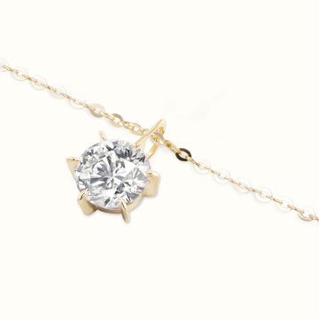 9K Gold Clawed Radiance Necklace