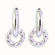 18K White Gold Plated Vermeil Interlocking Earrings